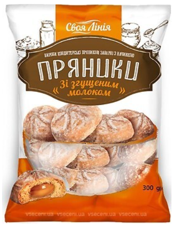 Пряники Своя лінія згущене молоко, 300г